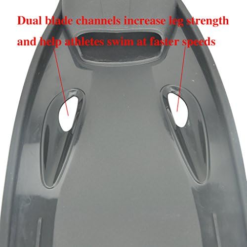 Umermaid Swim Diving Fins Blue (Black, M)