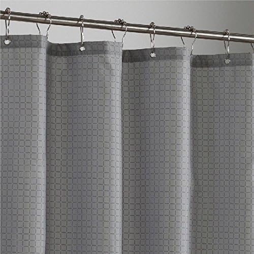 Uphome 72 W× 78 H Inch Shower Curtain - Grey Square Pattern Shower Curtain or Liner - Waterproof -NO Mold - Antibacterial - Bathroom Shower Curtain Liner - Easy Install - NO Tool Need - With Free 12 Plastic Hooks and Rust-Resistant Metal Grommets - Made of Healthy Material - Polyester Fabric - NOT Cheap PVC or Vinyl - NO Bad Smell - NO Health Concerns - Easy Care - Wipe Clean - Machine Washable - Including Aggravating Rope - Drape Elegently - Enjoy Warm Bath Curtain - Bathroom Decoration Ideas