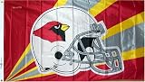 Arizona Cardinals Helmet NFL 3 ft by 5 ft Flag [VERY HIGH QUALITY NYLON]