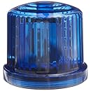Fortune PL-300BJ Battery Powered Ultra Bright LED Standard Police Beacon, 5" Diameter x 5" Height, Blue