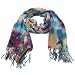Butterfly Thin Summer Light Scarf Shawl Wrap Multi Blue