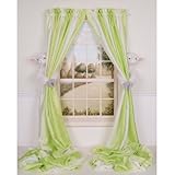 Curtain Critters Plush Peaceful Barnyard Lamb Curtain Tieback, Car Seat, Stroller, Crib Toys Set (2