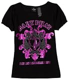 Baby Phat Girls 7-16 Big Ruffle Tee,Black,XL (16)