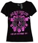 Baby Phat Girls 7-16 Big Ruffle Tee,Black,XL (16)