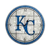 MLB Kansas City Royals 12-Inch Art Glass Clock