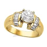 14K Yellow Gold Diamond Engagement Ring Semimount - 0.65 Ct.