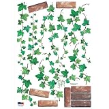 Reusable Decoration Wall Sticker Decal - Hanging Brick Ivy