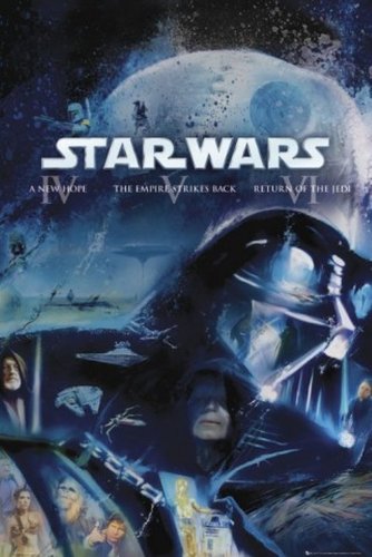 1art1 56560 Star Wars - Blu Ray IV - VI, Kollage Poster, 91 x 61 cm