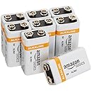 AmazonBasics 9 Volt Everyday Alkaline Batteries (8-Pack)
