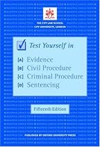 Test Yourself in Evidence, Civil Procedure, Criminal Procedure & Sentencing (Bar Manuals)