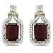 14k Yellow Gold Emerald-cut Garnet And Diamond title=