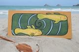 HAWAIIAN SEA BASS, KORU 30 X 15 - PRIMITIVE TIKI ART