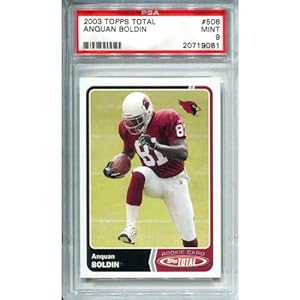 Anquan Boldin Unsigned 2003 Topps Total Rookie Card (PSA/DNA)