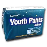 Curity Youth Pants Youth Pull-On Diapers Size Large Case/56 (4 bags of 14)