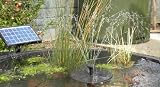 Sunspray SE 450 solar fountain for small ponds with battery backup and adjustable flow pump