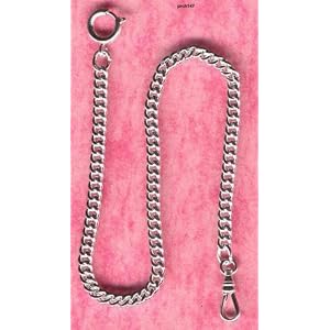#147 Quality 12" Sterling Silver Pocket Watch Chain--Made in USA