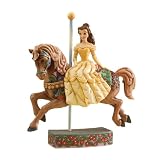 Disney Traditions by Jim Shore 4011744 Belle Riding a Carousel Horse Figurine 7-Inch