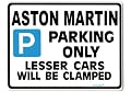 ASTON MARTIN Car Parking Sign- Gift for DB 6 V8 DB6 VANTAGE 2 4 model owner- Size Large 205 x 270mm