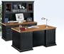 Southampton Onyx Complete Desk Group Medium Oak Top/Southampton Black Onyx