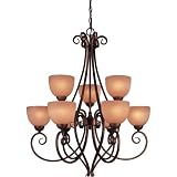 Minka Lavery Lights 729-355 9LT Chandelier - Bronze Caspian Transitional chandeliers
