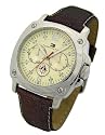 Tommy Hilfiger Men's Multi Eye Ivory Dial Distressed Brown Leather Strap Watch #1710096
