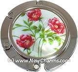 Red Roses Foldable Purse Hanger Handbag Table Hook