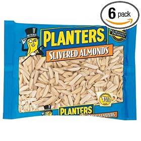 Planters Slivered Almonds, 6-Ounce Bags (Pack of 6)