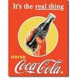 Coca-Cola Tin Metal Sign : Coke It's the Real Thing