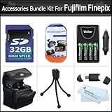 32GB Accessory Kit For Fujifilm Finepix HS10 HS20 S4000 S3400 S3300 S3200 S ....