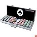 Trademark Poker 4 Aces 500 11.5G Poker Chip Set with Aluminum Case