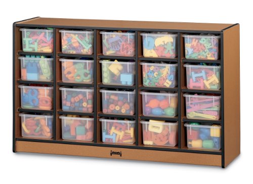 Sproutz 20 Tray Mobile Cubbie With Clear Trays Black