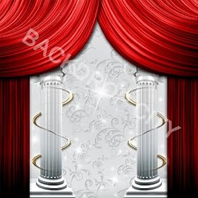 10'x10' Club Curtains- Columns Hip Hop Background Backdrop