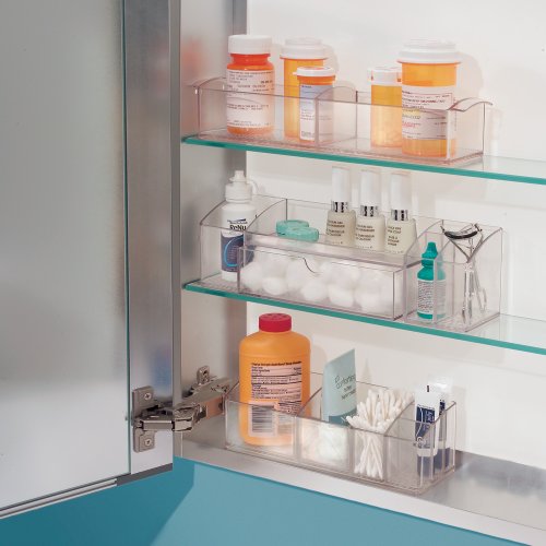Bathroom Medicine Tray Caddies Clear Acrylic Makeup Organizers
