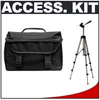 Precision Design 1000 Deluxe Digital SLR System Camera Case + Travel Tripod for Canon Rebel T3, T3i, T1i, T2i, EOS 60D, 50D, 5D, 7D, Nikon D3000, D3100, D5000, D7000, D300s, Olympus Evolt E-5, E-30, E-620 and Sony Alpha A560, A580, A33, A55