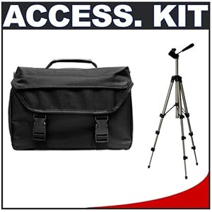 Precision Design 1000 Deluxe Digital SLR System Camera Case + Travel Tripod for Canon Rebel T3, T3i, T1i, T2i, EOS 60D, 5D, 7D, Nikon D3000, D3100, D5000, D5100, D7000, D300s, Olympus Evolt E-5, E-30, E-620 & Sony Alpha A560, A580, A33, A35, A55