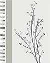 Wire-o Journal - White Zen - Medium..( Lined both sides - Black wire-o )