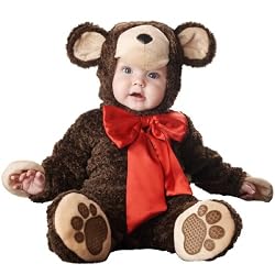 Lil Characters Unisex-baby Infant Teddy Bear Costume, Brown, Medium