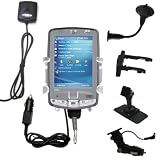Car / Auto Multi Adapter Mount Holder GPS Navigation Kit for the HP iPaq hx2795 with built in charger - Gomadic Brand