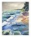 Grey Sky Day on Lake Michigan Scenic Giclee Poster Print by Michelle Calkins, 20x24