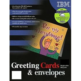 Click here to buy 250 IBM Inkjet Laser Copier Greeting Cards with Envelopes.