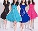 Oulifa Women's Vintage Retro Chiffon Knee-length Dress Medium Royal Blue