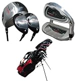 NEW FALCON 'FIREBLADE' GRAPHITE/STEEL HYBRID FULL GOLF CLUB SET & BAG