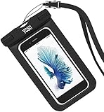 ✪ LIFETIME WARRANTY ✪ YOSH&reg; Universal Waterproof Case Bag for Apple iPhone 6s, 6 Plus, Samsung Galaxy S6 Edge. Best Water Proof, Dust Dirt Proof, Snowproof Pouch for Cell Phone up to 6 inches(Black)