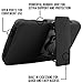 MINITURTLE Case Compatible w/ Huawei Ascend Plus Case, Huawei Ascend Plus Holster, Two Layer Hybrid Armor Hard Cover w/ Built in Stand for Huawei Ascend Plus H881C, Huawei Valiant Y301-A1 (Straight Talk, MetroPCS) | Includes Screen Protector - Black