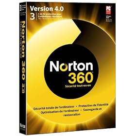 Norton 360 version 4.0 + 2 go d'espace en ligne (3 postes/ 1 an)