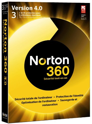 Norton 360 version 4.0 + 2 go d'espace en ligne (3 postes/ 1 an)