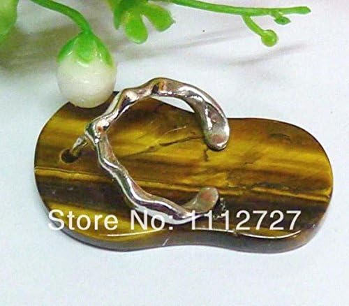 JuliesDeal 2016 Natural Jewellery Beads Natural 22mm Rare tiger eye Jewellery shoes pendant £¨color:green£©
