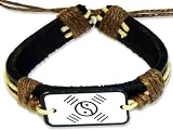 Leather Bracelet with Yin Yang Symbol