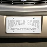 NCAA Norfolk State Spartans Silver Mirrored License Plate