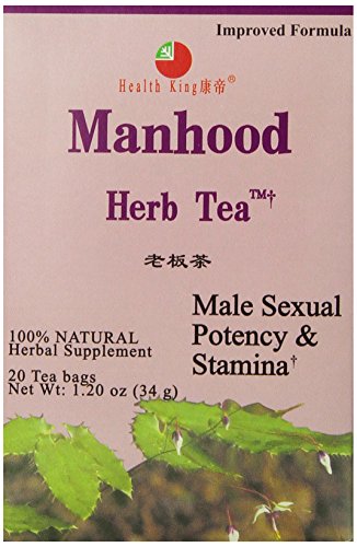 Health King  Manhood Herb Tea, Teabags, 20 Count Box